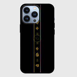 Чехол для iPhone 13 Pro Золотой мир Маленького Принца узор, цвет: 3D-черный
