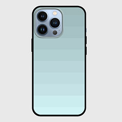 Чехол для iPhone 13 Pro Голубые горизонтальные полосы, градиент, цвет: 3D-черный