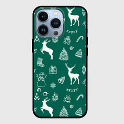 Чехол для iPhone 13 Pro Новогодняя история, цвет: 3D-черный