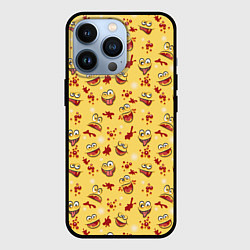 Чехол для iPhone 13 Pro Человечки с языком, цвет: 3D-черный