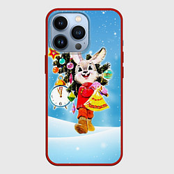 Чехол для iPhone 13 Pro Зайчик с советских открыток, цвет: 3D-красный