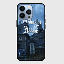 Чехол для iPhone 13 Pro Уэнсдэй Аддамс - замок, цвет: 3D-черный