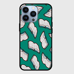 Чехол для iPhone 13 Pro Книжный узор, цвет: 3D-черный