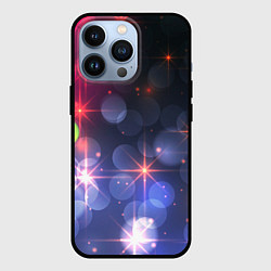 Чехол для iPhone 13 Pro Поп арт неоновые звезды космического неба, цвет: 3D-черный