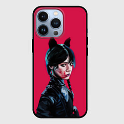 Чехол для iPhone 13 Pro Wednesday black kitty, цвет: 3D-черный