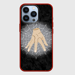 Чехол для iPhone 13 Pro Жуткая рука зомби в паутине, цвет: 3D-красный
