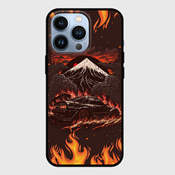 Чехол для iPhone 13 Pro Nissan Skyline in fire, цвет: 3D-черный