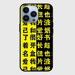 Чехол для iPhone 13 Pro Иероглифы Япония, цвет: 3D-черный