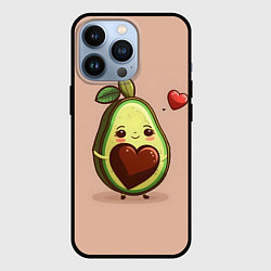 Чехол для iPhone 13 Pro Влюбленная авокадо - парные, цвет: 3D-черный