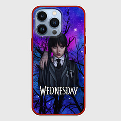 Чехол для iPhone 13 Pro Wednesday background, цвет: 3D-красный