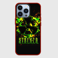 Чехол для iPhone 13 Pro S T A L K E R yellow-green fire, цвет: 3D-красный