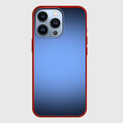 Чехол для iPhone 13 Pro Васильковый оттенок с черной виньеткой, цвет: 3D-красный