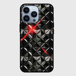 Чехол для iPhone 13 Pro Металлические плитки, цвет: 3D-черный
