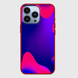 Чехол для iPhone 13 Pro Жидкий неон, цвет: 3D-красный