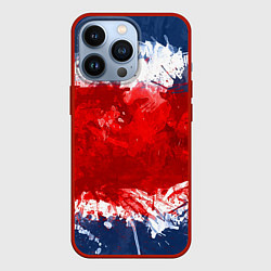 Чехол для iPhone 13 Pro Grunge strips colors, цвет: 3D-красный
