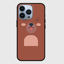 Чехол для iPhone 13 Pro Нарисованный мишка, цвет: 3D-черный