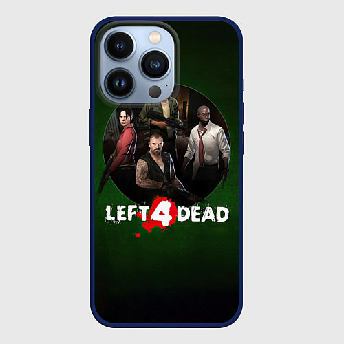 Чехол iPhone 13 Pro Left 4 dead команда / 3D-Тёмно-синий – фото 1
