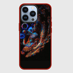 Чехол для iPhone 13 Pro Космический дракон, цвет: 3D-красный