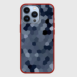 Чехол для iPhone 13 Pro Камуфляж из сот, цвет: 3D-красный