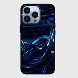 Чехол для iPhone 13 Pro Фрактальный узор волны, цвет: 3D-черный