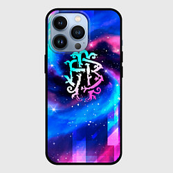 Чехол для iPhone 13 Pro Nickelback неоновый космос, цвет: 3D-черный