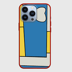 Чехол для iPhone 13 Pro Абстракция в стиле модерн, цвет: 3D-красный