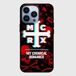 Чехол для iPhone 13 Pro My Chemical Romance rock glitch, цвет: 3D-черный