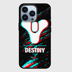 Чехол для iPhone 13 Pro Destiny в стиле glitch и баги графики на темном фо, цвет: 3D-черный