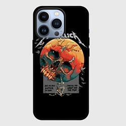Чехол для iPhone 13 Pro Metallica - Металлика, цвет: 3D-черный