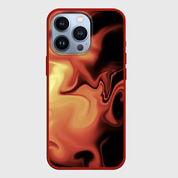 Чехол для iPhone 13 Pro Пламя с боку, цвет: 3D-красный