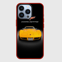 Чехол для iPhone 13 Pro Американский маслкар Chevrolet Corvette Stingray, цвет: 3D-красный