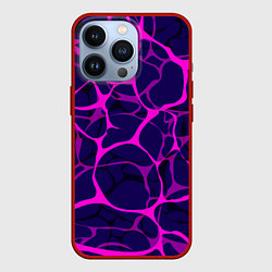 Чехол для iPhone 13 Pro Неоновая аниме вода, цвет: 3D-красный