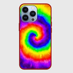 Чехол для iPhone 13 Pro Тай-дай, цвет: 3D-красный