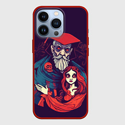 Чехол для iPhone 13 Pro Девушка и злой колдун, цвет: 3D-красный