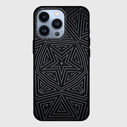 Чехол для iPhone 13 Pro Геометрическая звезда, цвет: 3D-черный