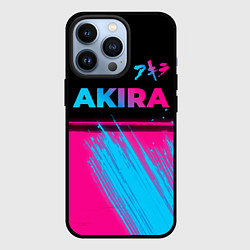 Чехол для iPhone 13 Pro Akira - neon gradient: символ сверху, цвет: 3D-черный