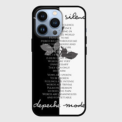 Чехол для iPhone 13 Pro Depeche Mode - Enjoy the Silence lyrics black & wh, цвет: 3D-черный