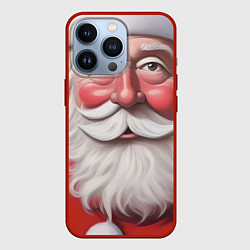 Чехол для iPhone 13 Pro Улыбка Деда Мороза, цвет: 3D-красный