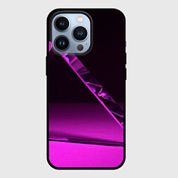 Чехол для iPhone 13 Pro Фиолетовая мрачная геометрическая фигура, цвет: 3D-черный