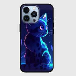 Чехол для iPhone 13 Pro Рисованный котенок, цвет: 3D-черный