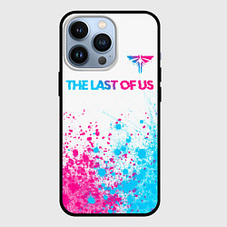 Чехол для iPhone 13 Pro The Last Of Us neon gradient style: символ сверху, цвет: 3D-черный