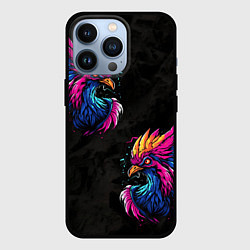 Чехол для iPhone 13 Pro Киберпанк Птица, цвет: 3D-черный