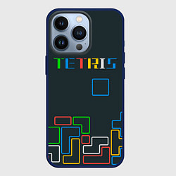 Чехол для iPhone 13 Pro Tetris neon, цвет: 3D-тёмно-синий