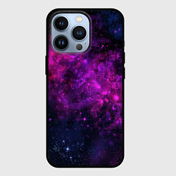 Чехол для iPhone 13 Pro Neon pink nebula, цвет: 3D-черный