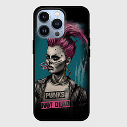 Чехол для iPhone 13 Pro Punks no dead girl, цвет: 3D-черный