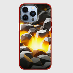 Чехол для iPhone 13 Pro Золотая руда, цвет: 3D-красный