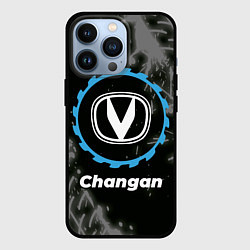 Чехол для iPhone 13 Pro Changan в стиле Top Gear со следами шин на фоне, цвет: 3D-черный