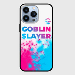 Чехол для iPhone 13 Pro Goblin Slayer neon gradient style: символ сверху, цвет: 3D-черный