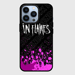 Чехол для iPhone 13 Pro In Flames rock legends: символ сверху, цвет: 3D-черный