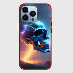 Чехол iPhone 13 Pro Стальной череп с молниями